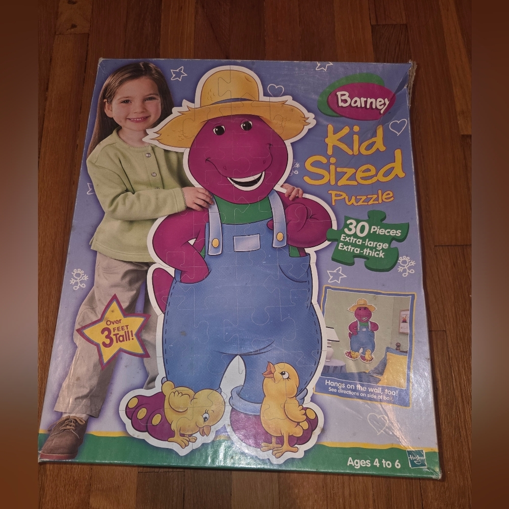 Vintage Barneys Great Adventure The Movie Kid Sized Puzzle 3 Feet 30 Pcs